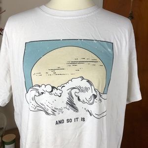 SHEIN "And So It Is" Graphic Tee White Size XL